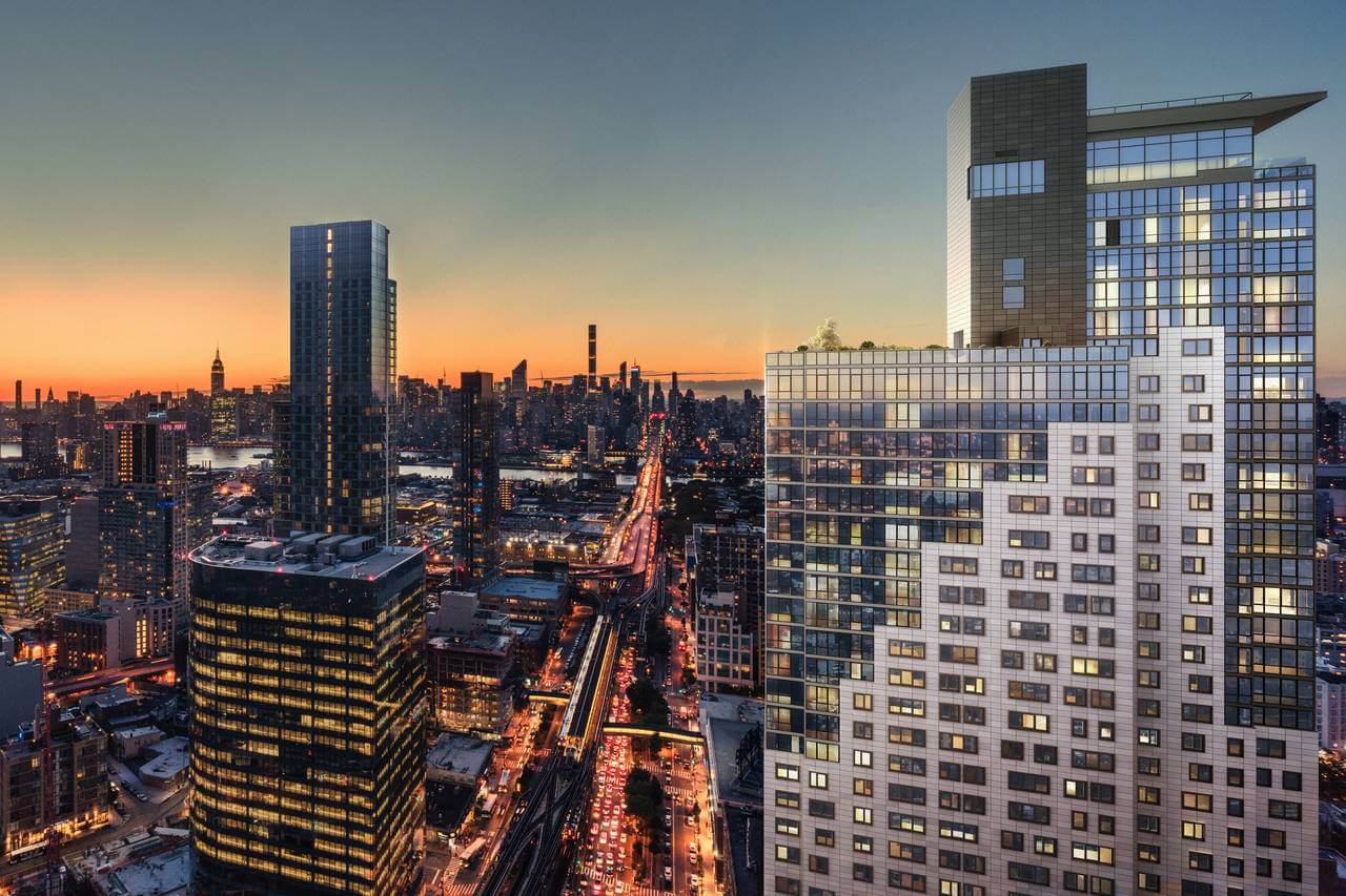 New York skyline showcasing rendering of Alta building