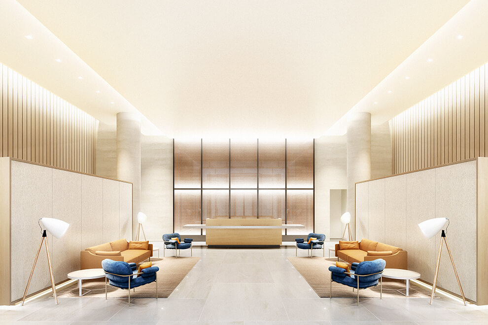 Rendering of Alta main entrance lobby